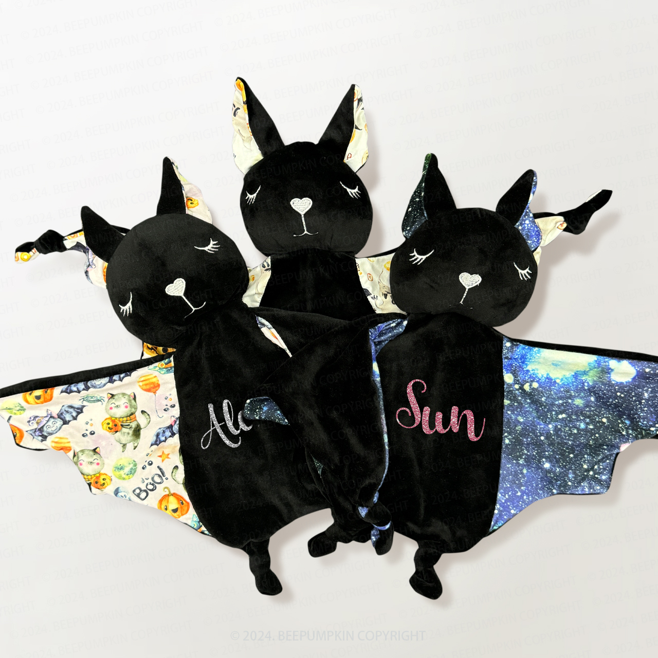 Personalized Halloween Baby Bat Security Blanket