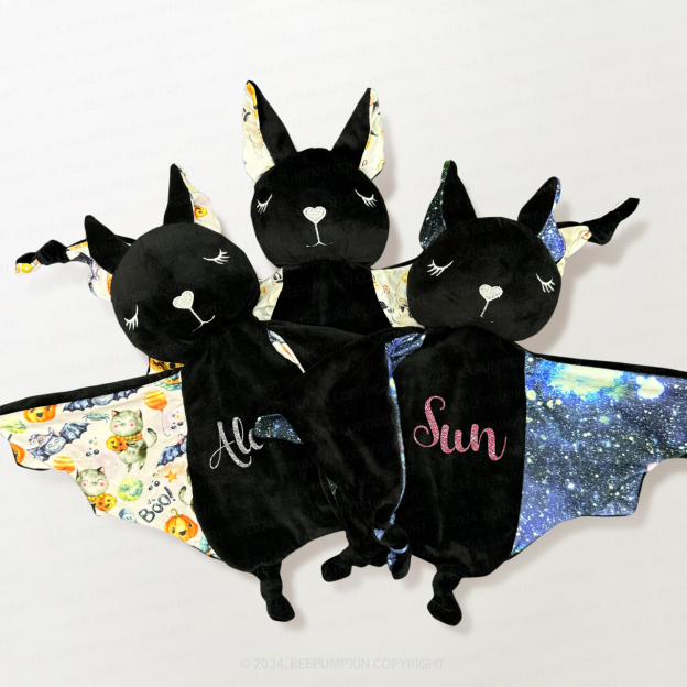 Personalized Halloween Baby Bat Security Blanket