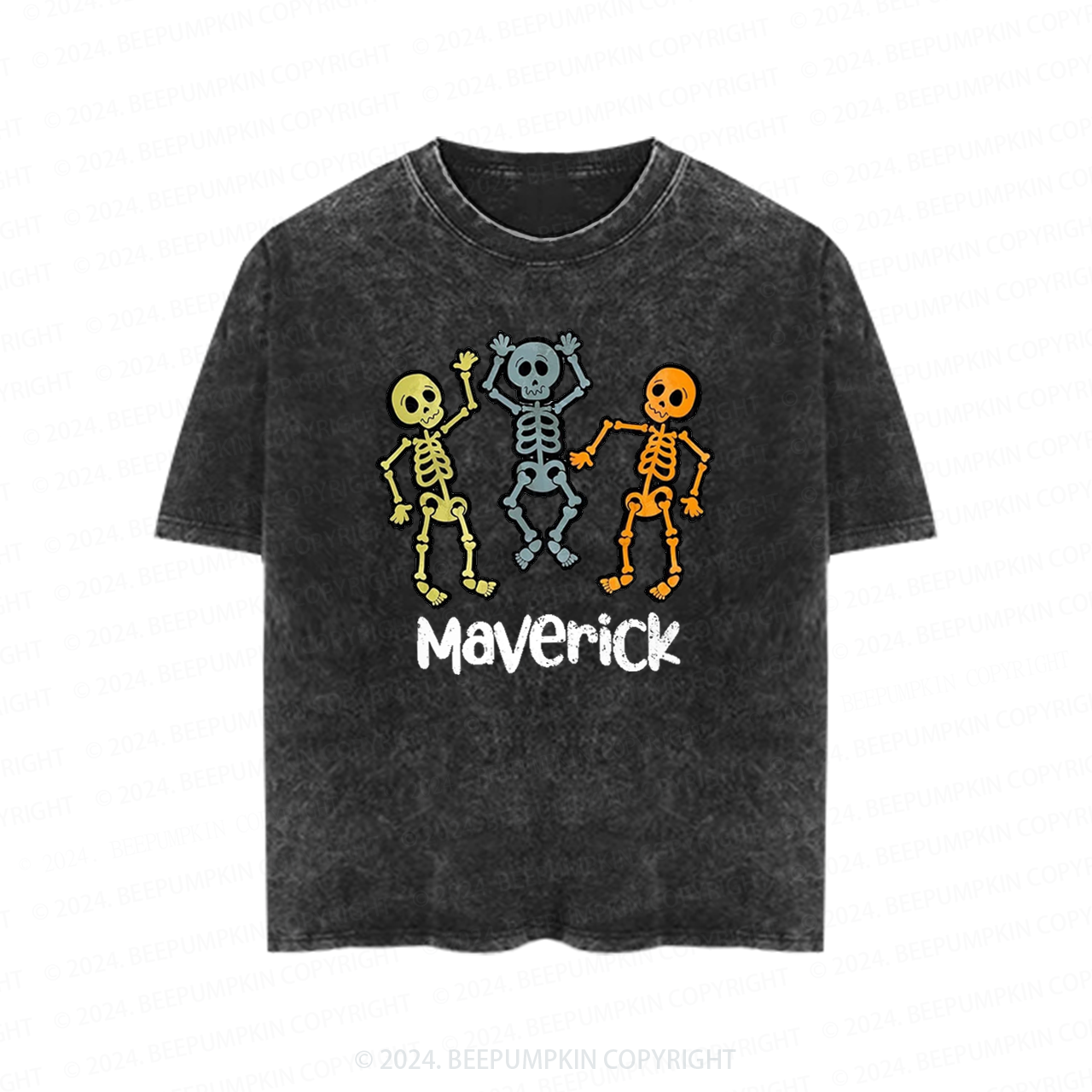 Personalized Halloween Name Toddler&Kids Washed Tees          