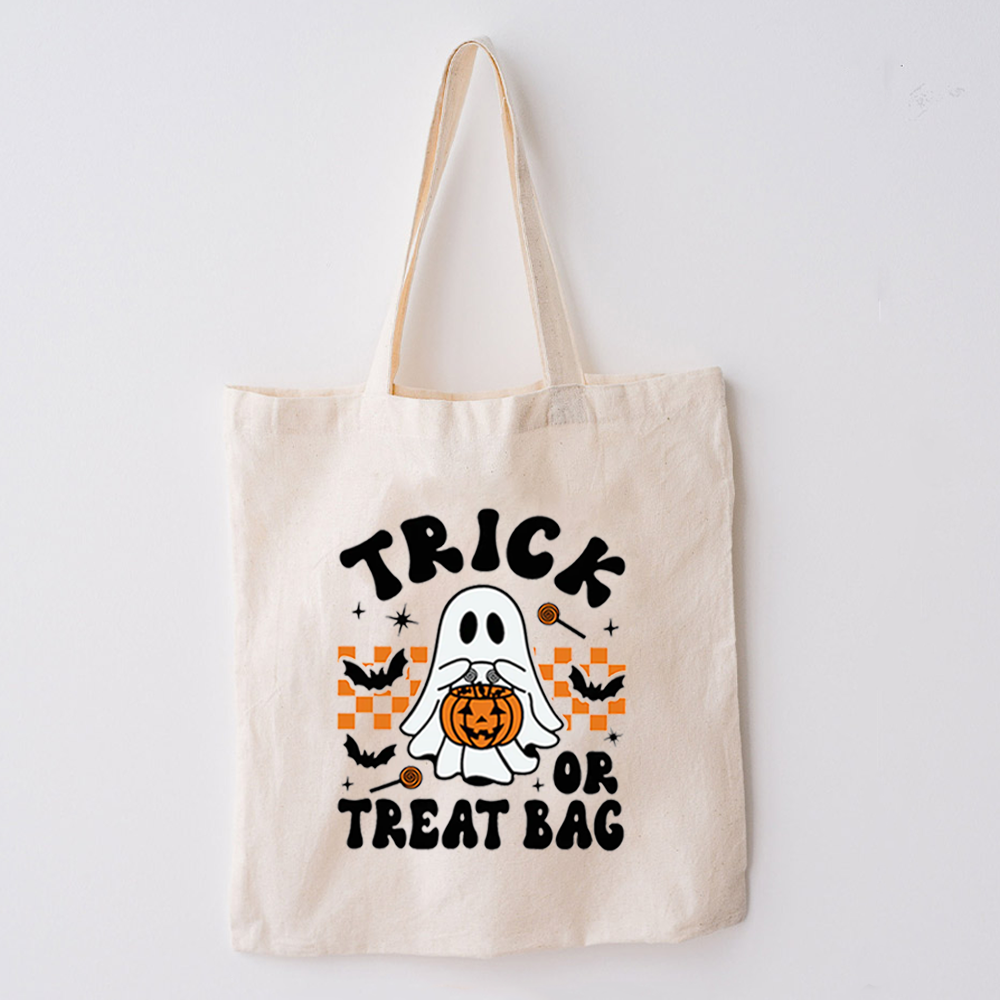 Trick Or Treat Halloween Ghost Tote Bag