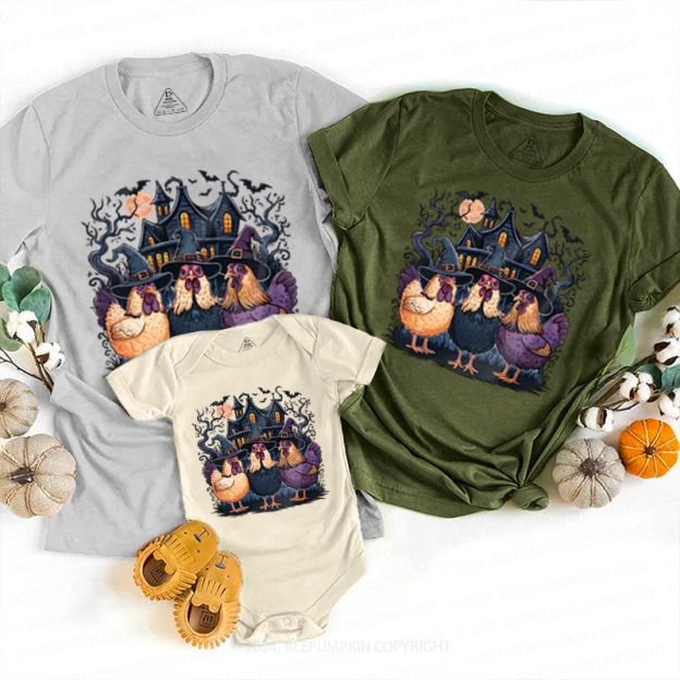 Halloween Chickens Spooky Family Matching Shirts