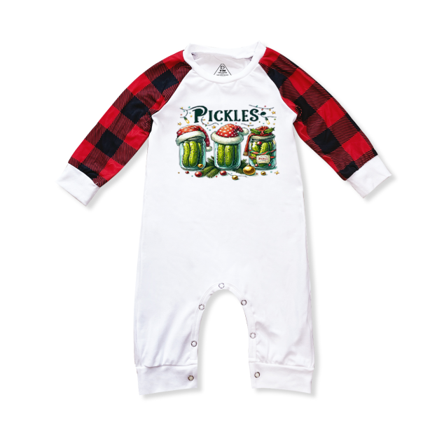 Vintage Canned Pickles Christmas Family Matching Pajamas