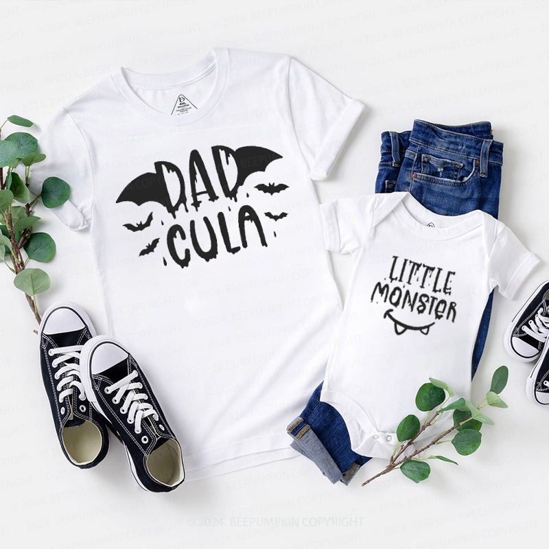 Halloween Momster Dadcula Littler Monster Family Matching Shirts