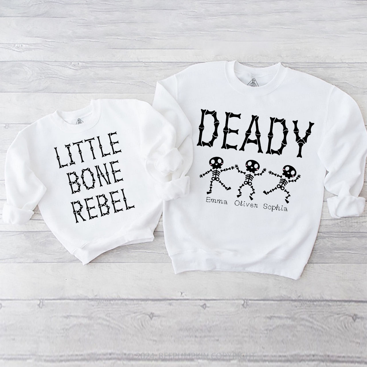 Halloween Bone Party Family Matching Sweatshirt