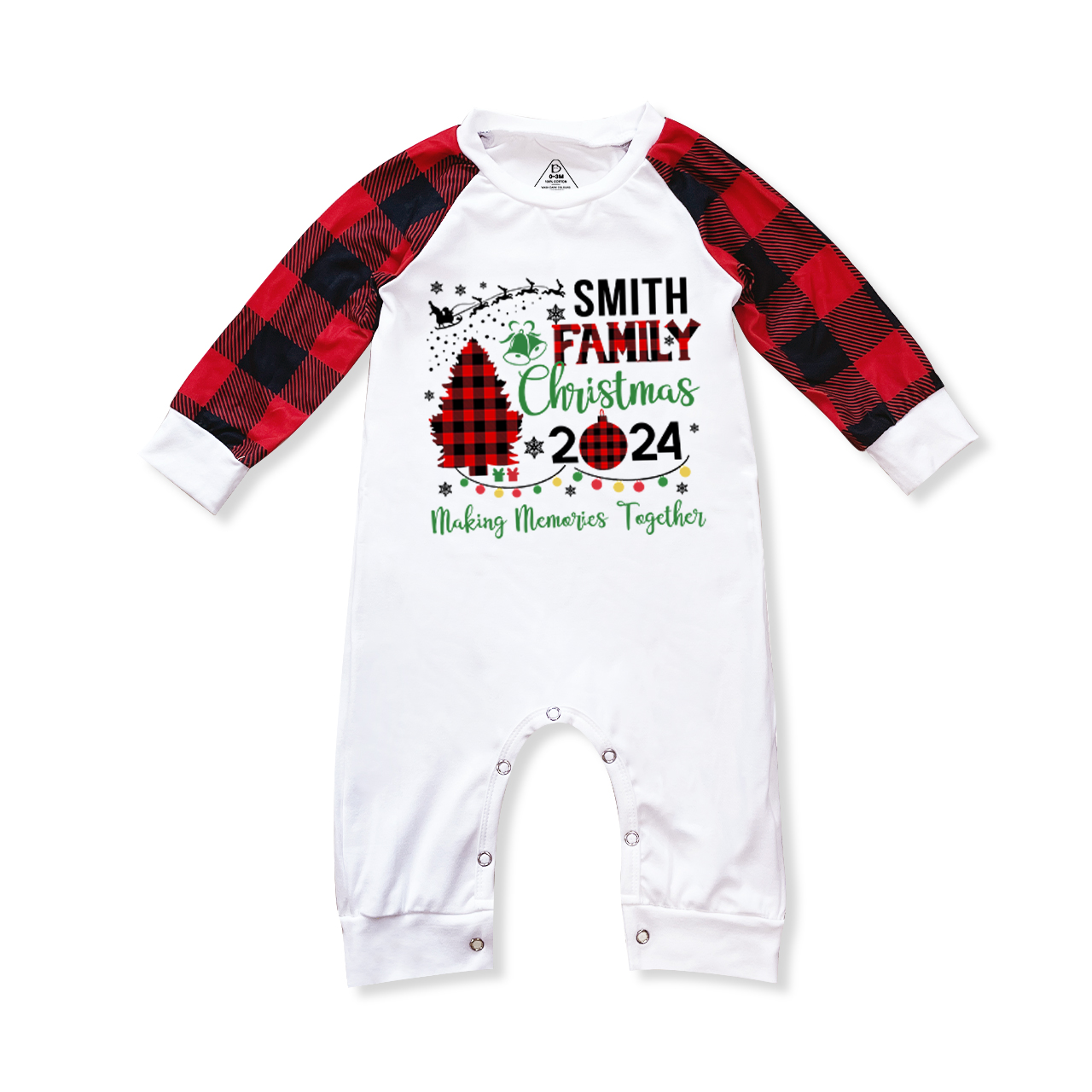 Personalized Buffalo Plaid Family Name Christmas Matching Pajamas Beepumpkin
