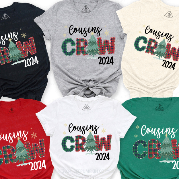 Cousins Crew Christmas Family Matching Tees Beepumpkin