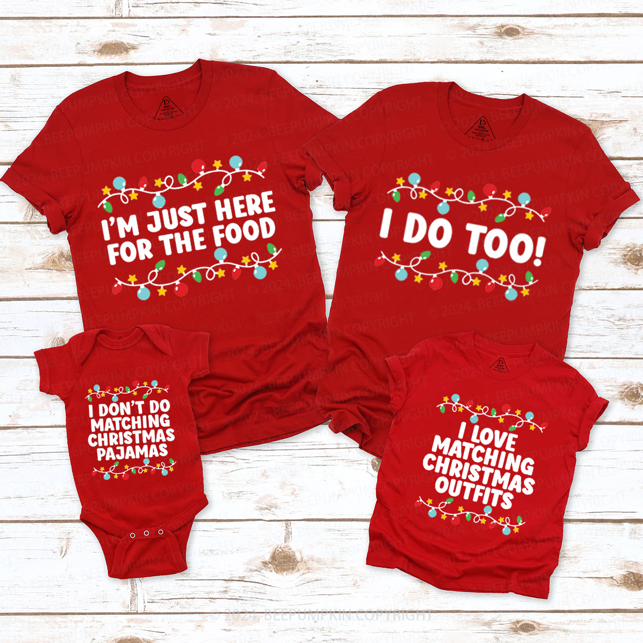 Family Funny Christmas Family Matching T-Shirts Beepumpkin