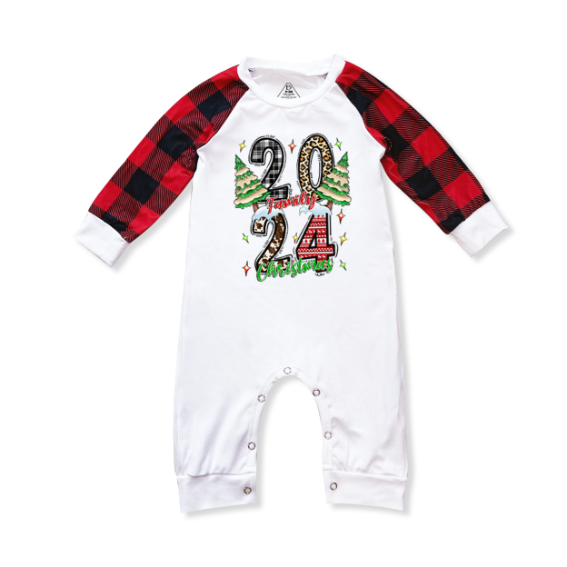 Snow & Tree Merry Christmas Family Matching Pajamas Beepumpkin