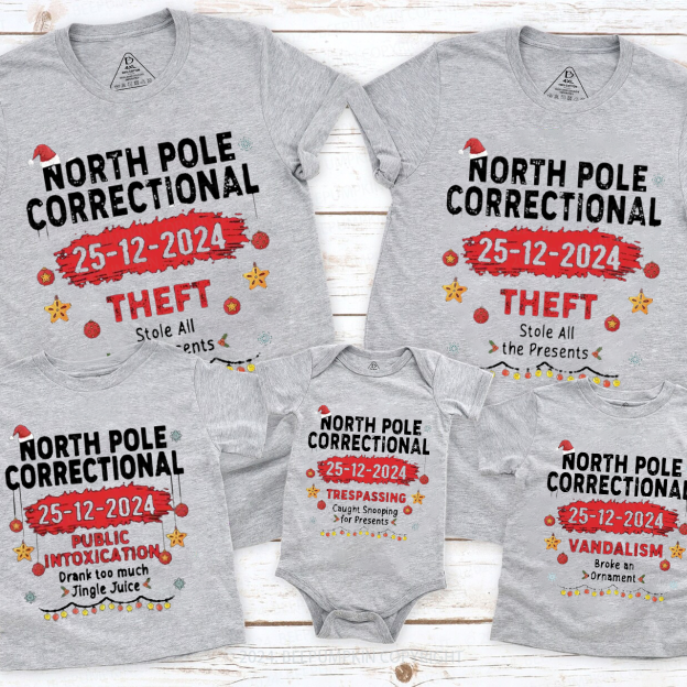 North Pole Correctional Matching T-Shirts Beepumpkin