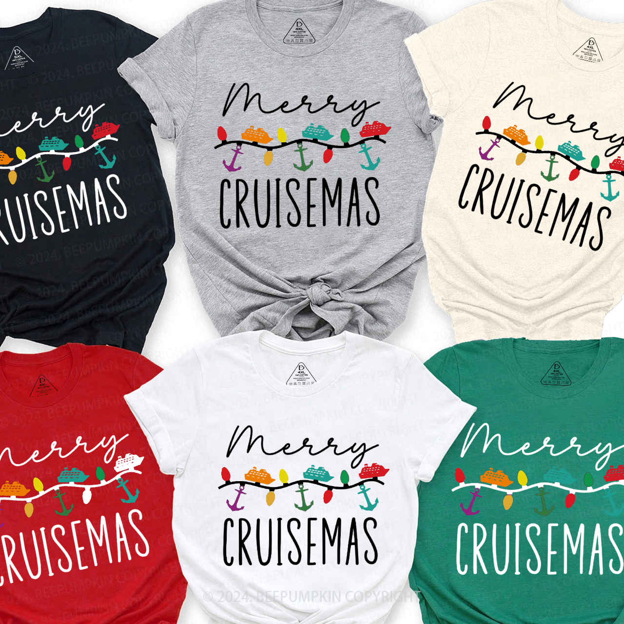 Merry Cruisemas Family Cruise Matching T-Shirts Beepumpkin