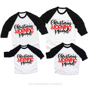 Image of Christmas Squad Family Matching Raglan Sleeves T-Shirts Beepumpkin