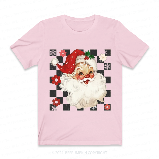 Checkered Santa Claus Shirts Beepumpkin