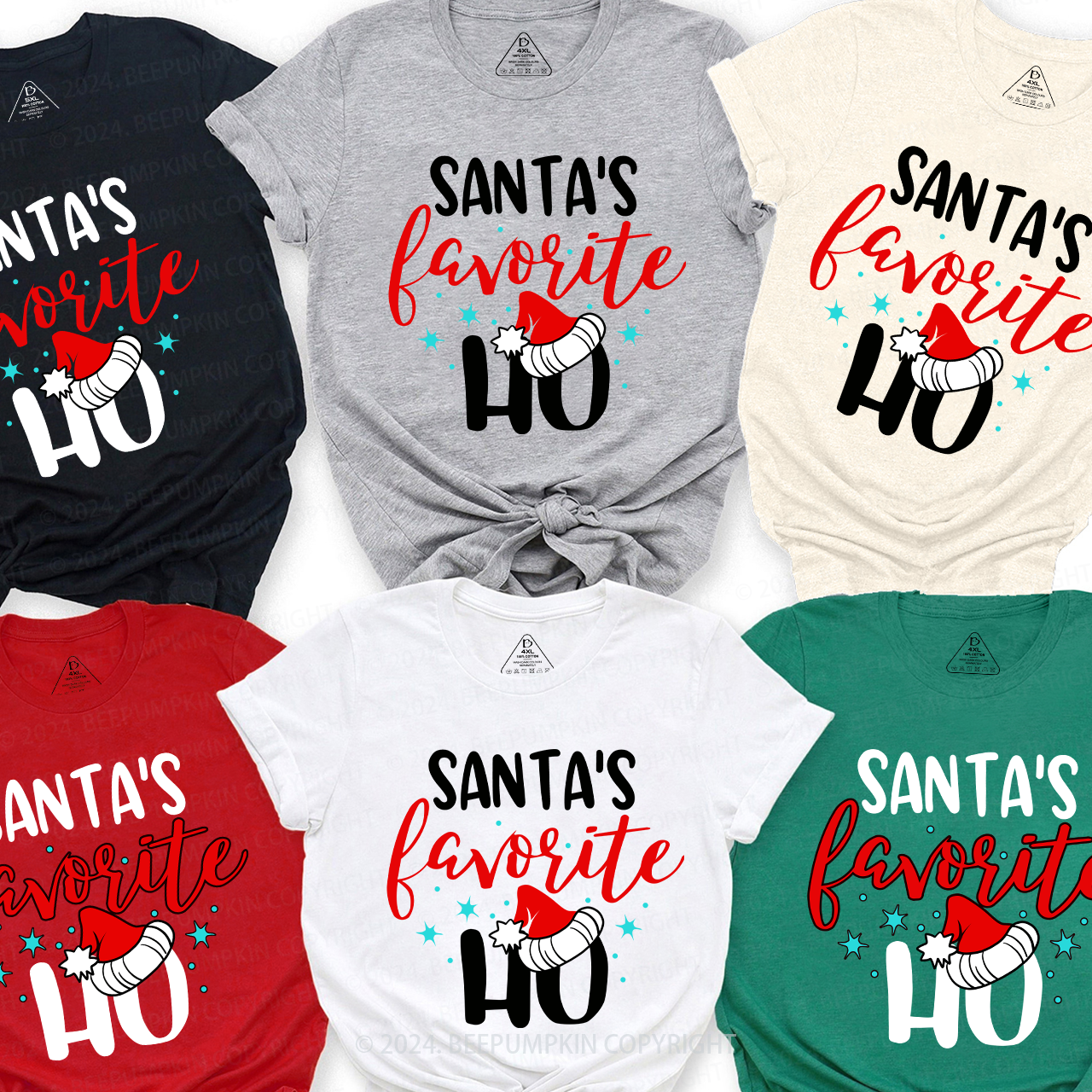 Santa's Favorite Ho Christmas Family Matching Shirts Beepumpkin