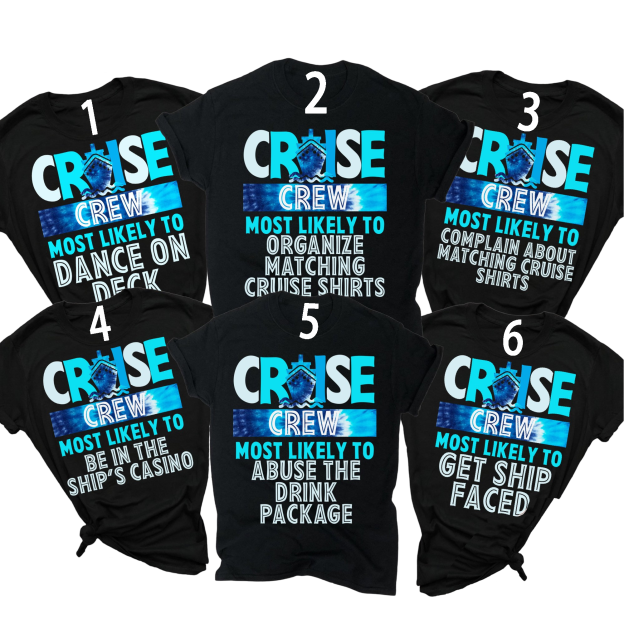 Most Likely To Matching Cruise Squad Family Matching T-Shirts 
