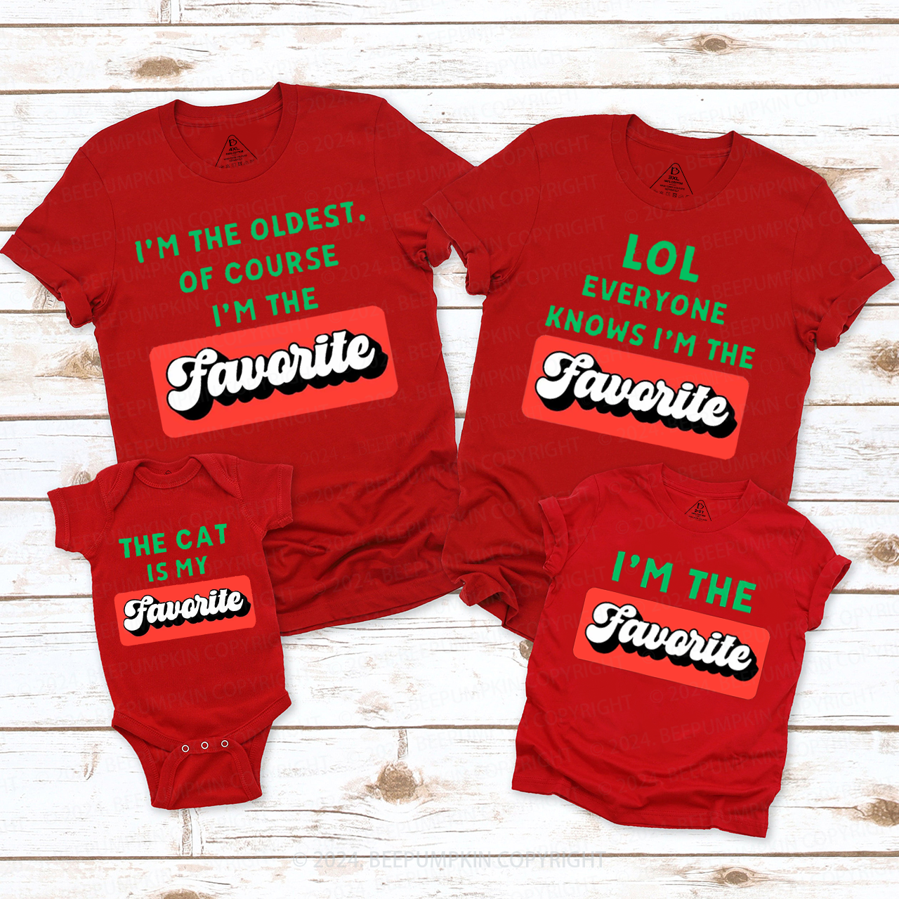 Personalized Favouite Funny Family Christmas Christmas Family Matching T-Shirts Beepumpkin