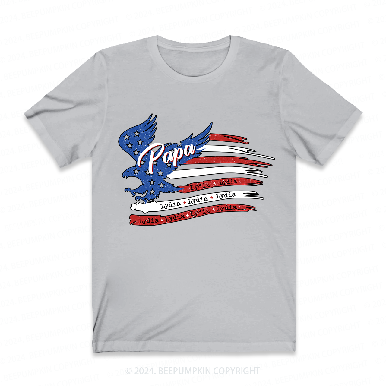 Eagle&Flag Grandpa Shirt Personalized With Name