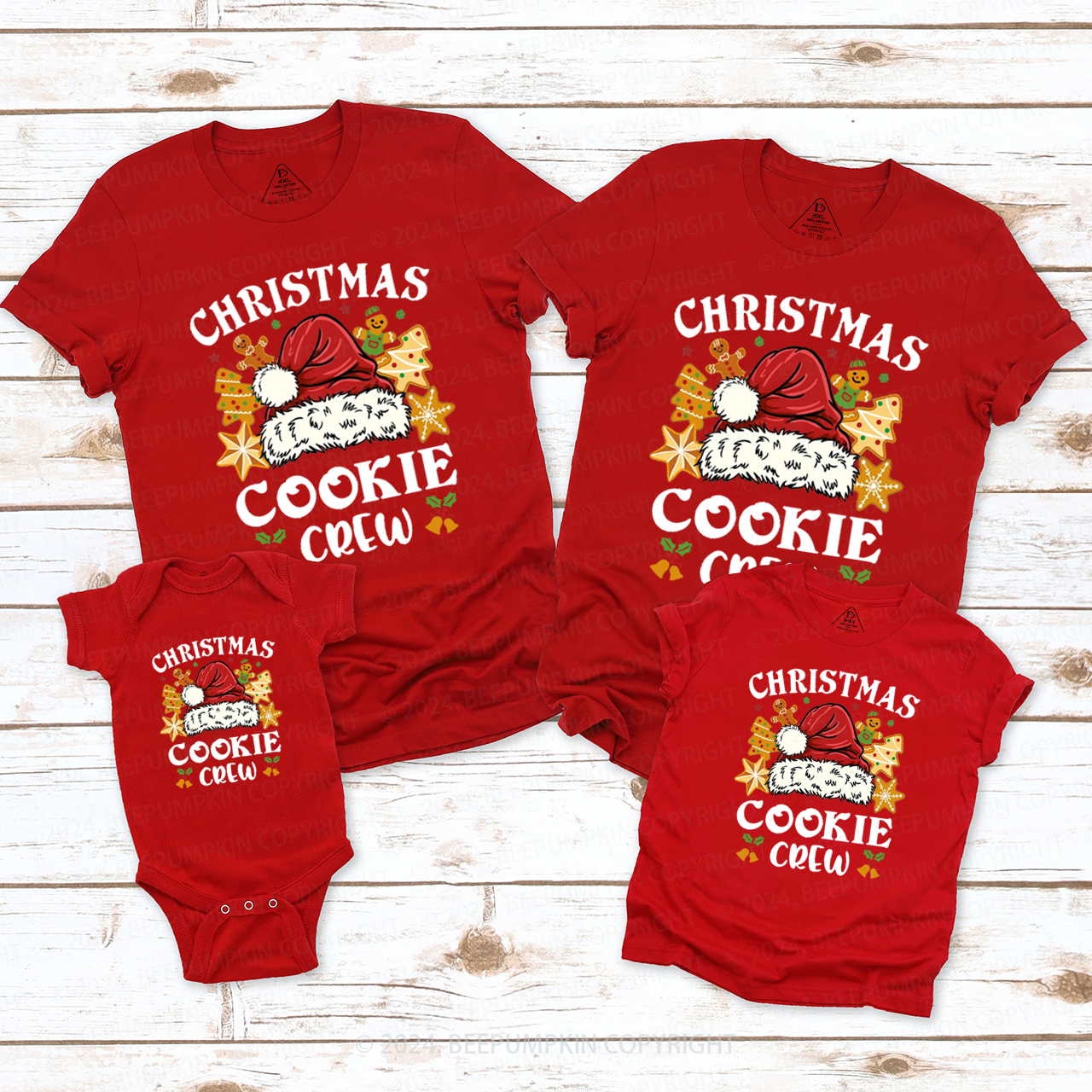 Cookie Baking Crew Family Matching T-Shirts Beepumpkin
