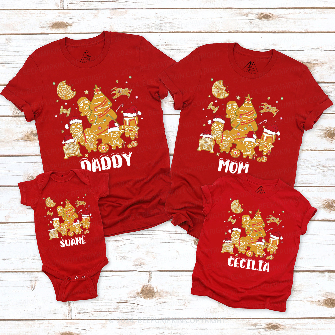 Cute Cookie Soldier Family Matching T-Shirts Beepumpkin