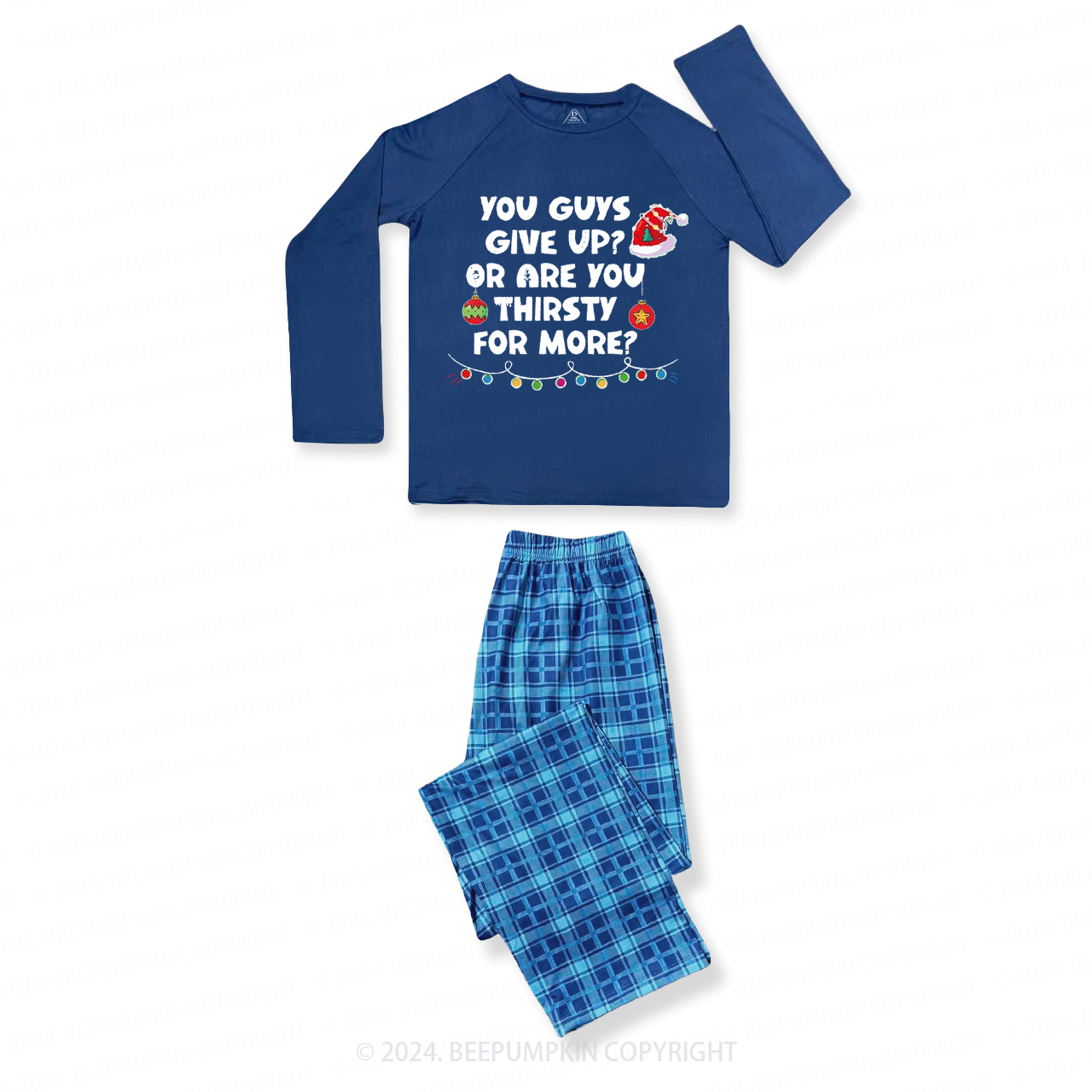 Christmas Alone Boy Movie Quotes Family Matching Blue Pajamas Beepumpkin