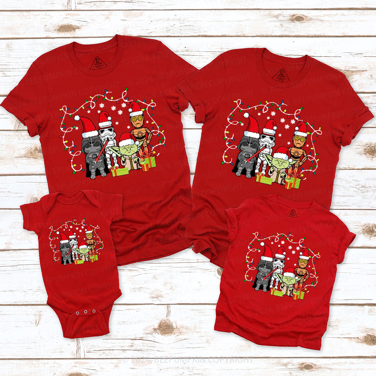 Fighting Characters Christmas Matching T-Shirts Beepumpkin