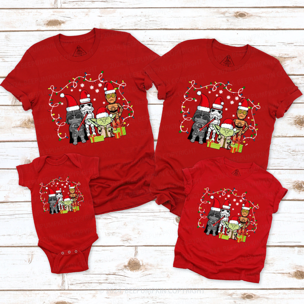 Fighting Characters Christmas Matching T-Shirts Beepumpkin