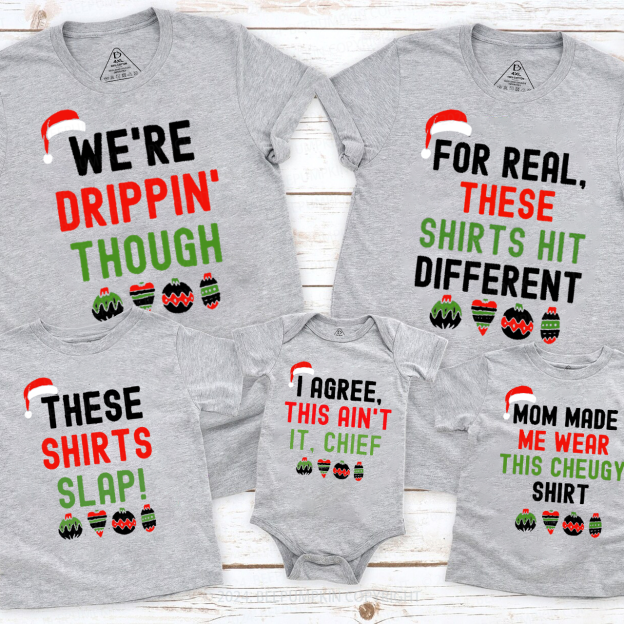 Personalized Funny Christmas Family Matching T-Shirts Beepumpkin