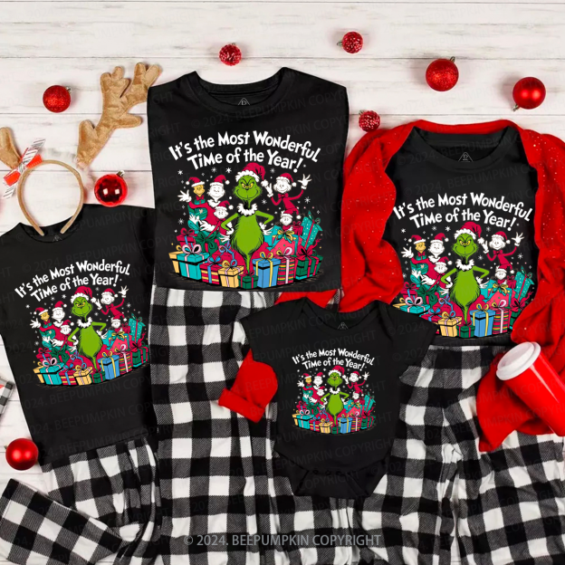 It's The Most Wonderful Time Of The Year Christmas Family Matching T-Shirts Beepumpkin