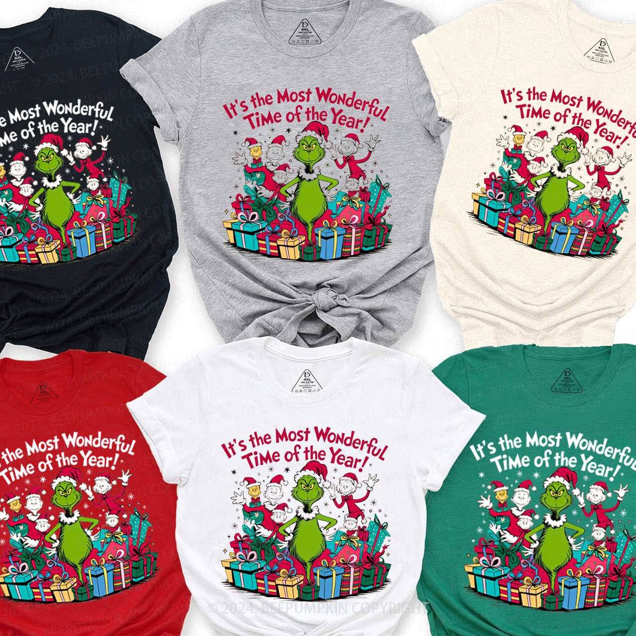 It's The Most Wonderful Time Of The Year Christmas Family Matching T-Shirts Beepumpkin
