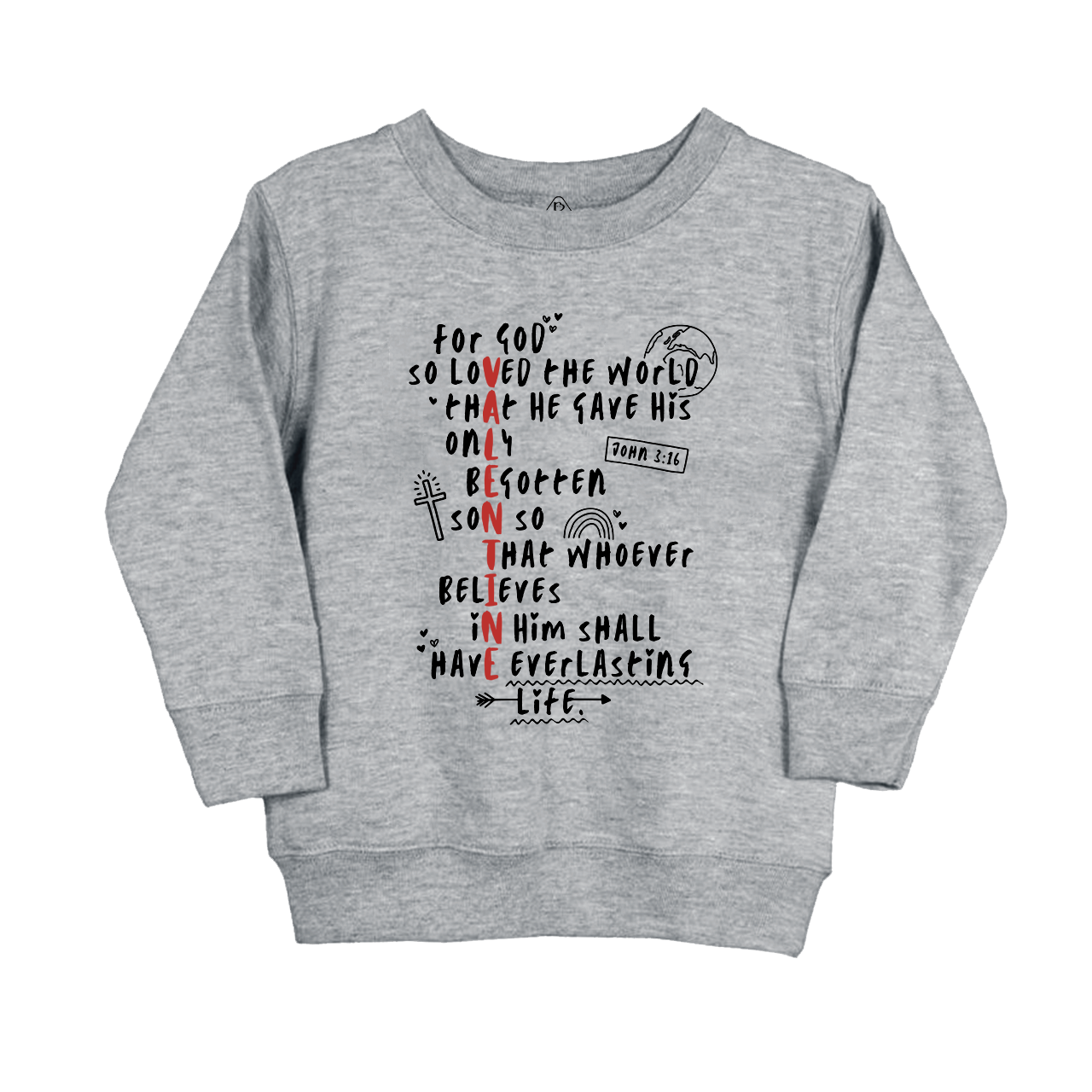 For God So Loved The World Kids Sweatshirt