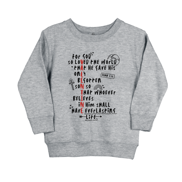 For God So Loved The World Kids Sweatshirt