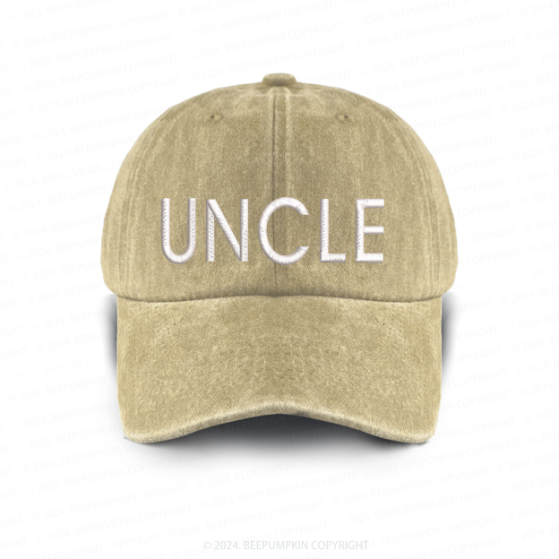 Vintage Washed UNCLE Embroidered Baseball Cap
