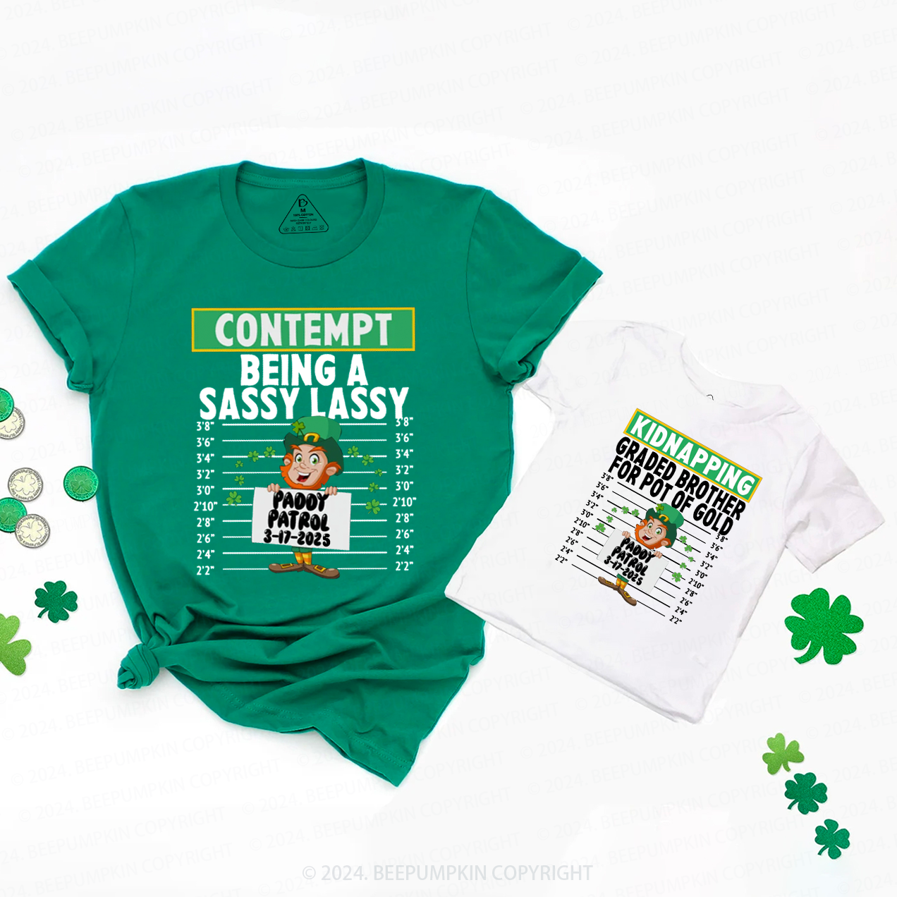 Paddy Patrol St Patricks Day Family Matching T-Shirts Beepumpkin