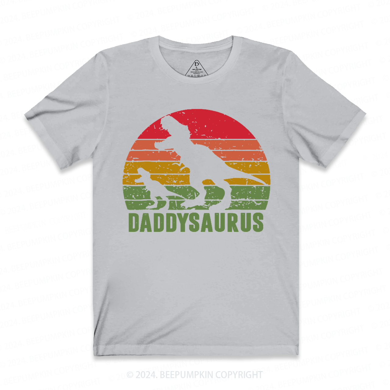 Personalized Daddy Saurus Roaring Dinosaur T-shirt