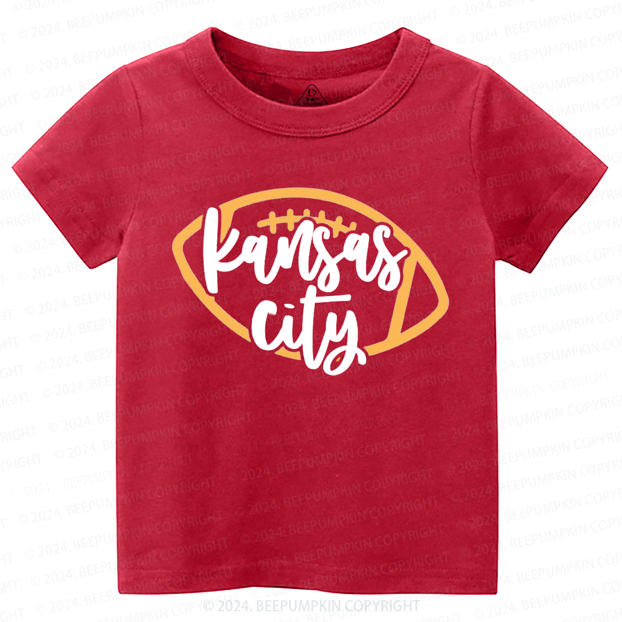 Football Team KC Toddler&Kids Tees Beepumpkin