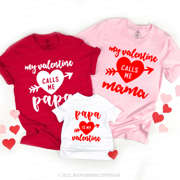 Mama Is My Valentine Family Matching Shirts