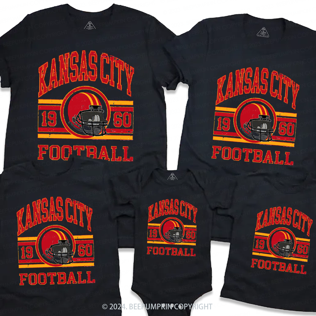 Vintage KC Fan Family Matching Tees Beepumpkin