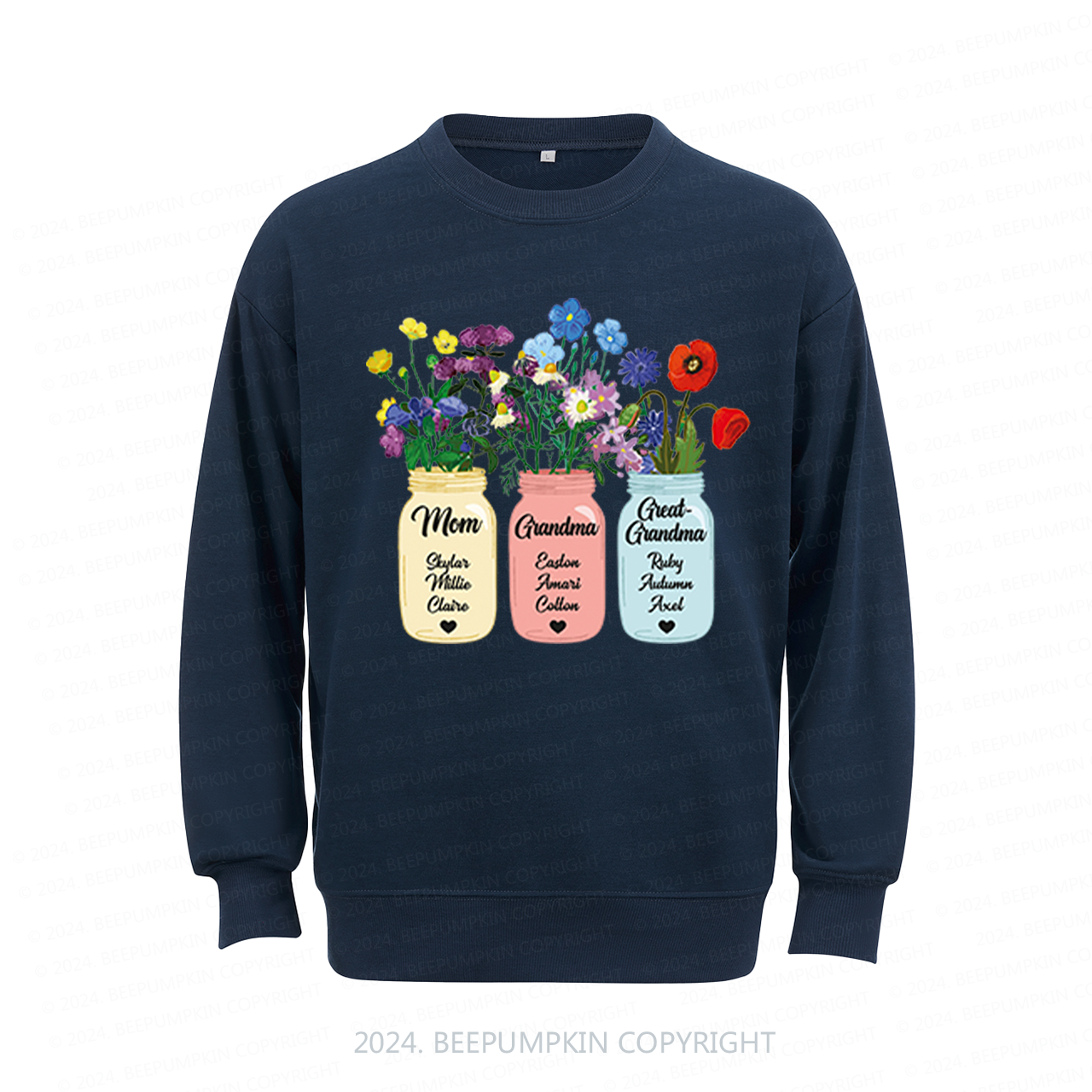 Personalized Grandma Flower Sweatshirt