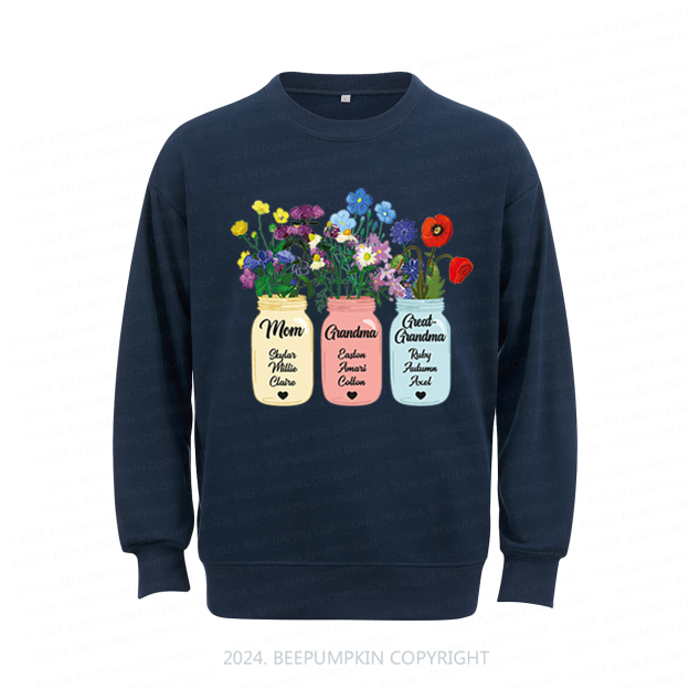 Personalized Grandma Flower Sweatshirt