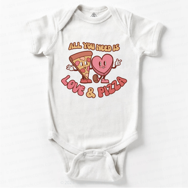 All You Need is Love and Pizza Bodysuit For Baby