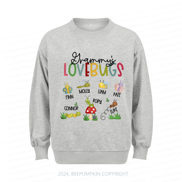 Personalized Grammy's Lovebugs Name Sweatshirt