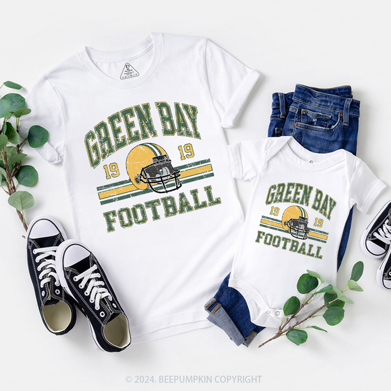 Vintage Football 19 Family Matching Tees Beepumpkin