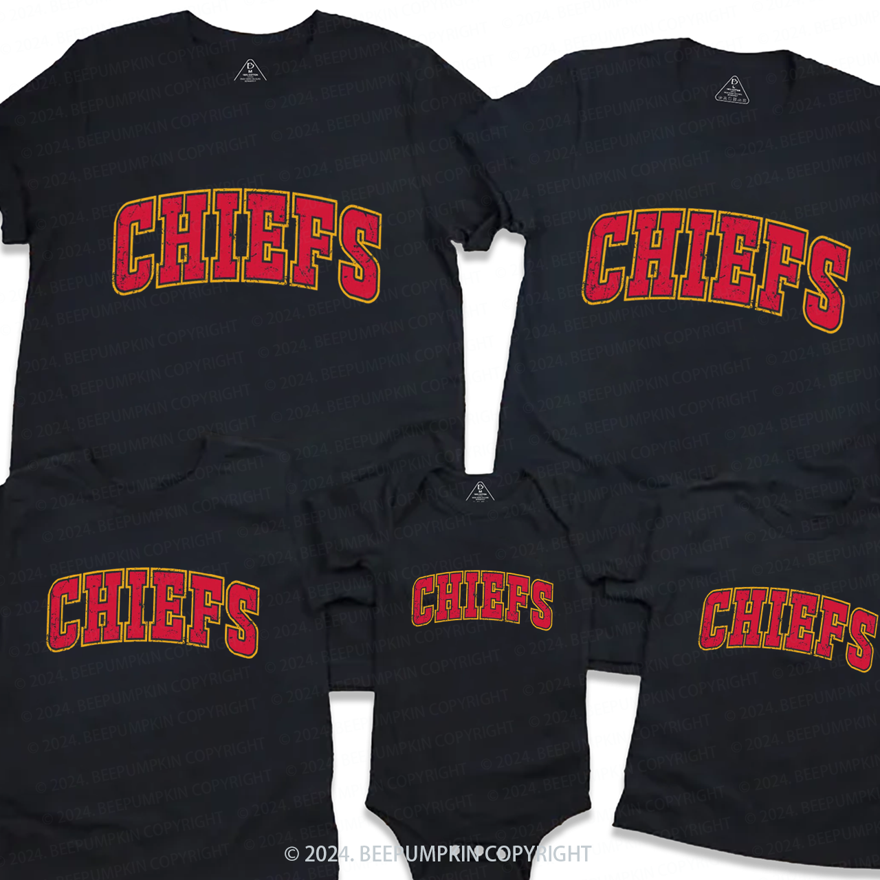 Sports Fan KC Football Family Matching Tees Beepumpkin