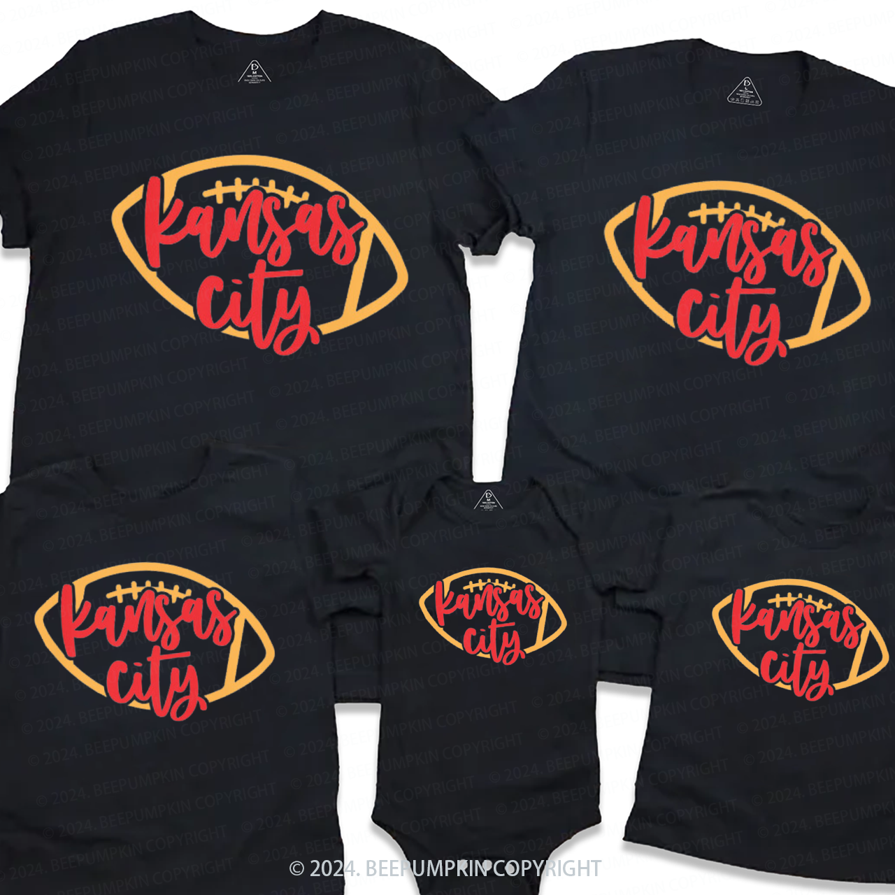 Football Team KC Family Matching Tees Beepumpkin