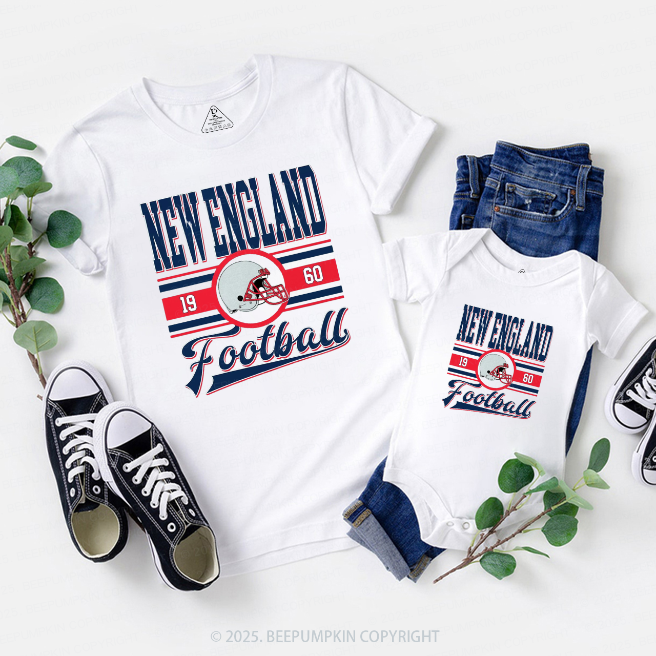 Vintage Football Fan Family Matching Tees Beepumpkin 2