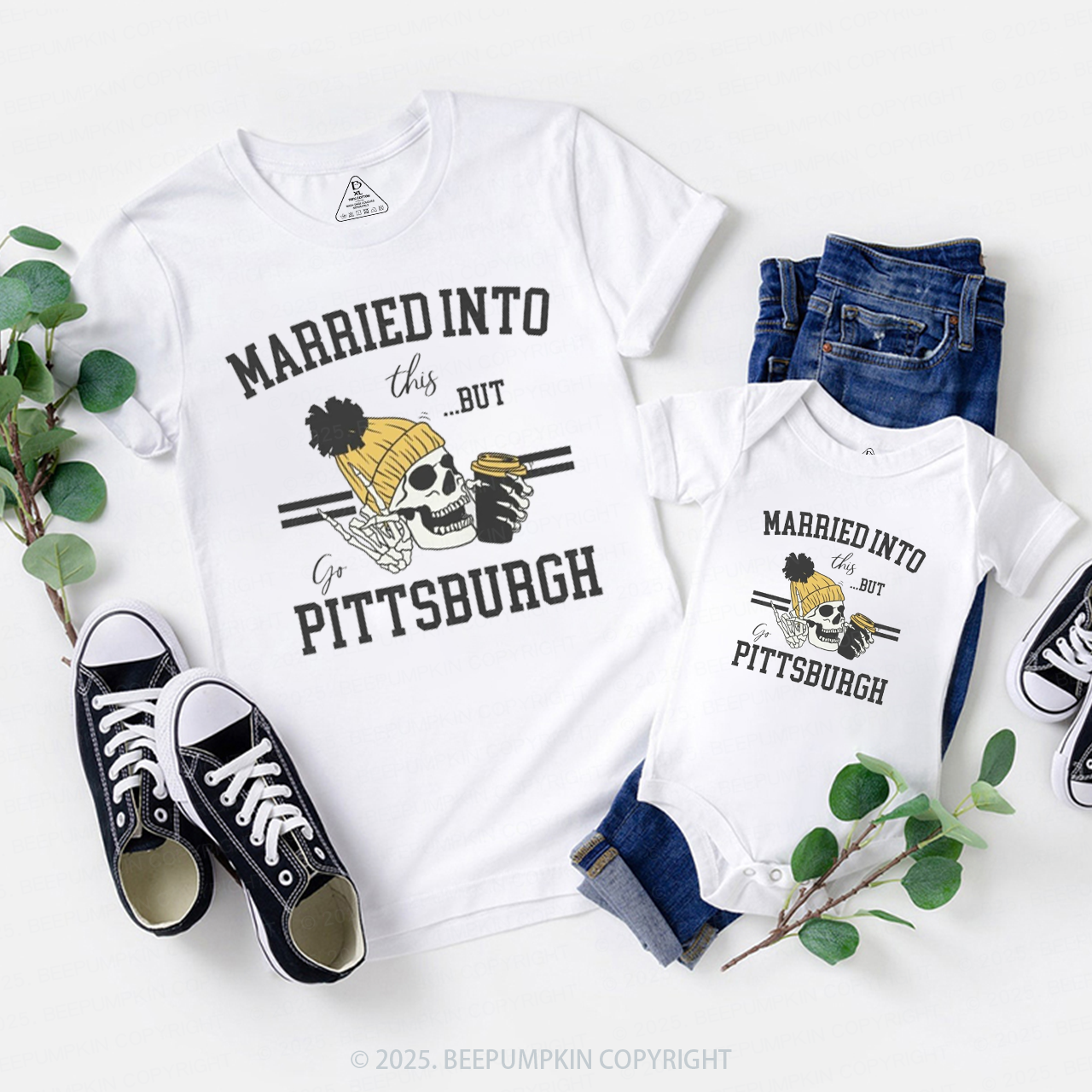 Married Into Game Day Family Matching Tees Beepumpkin