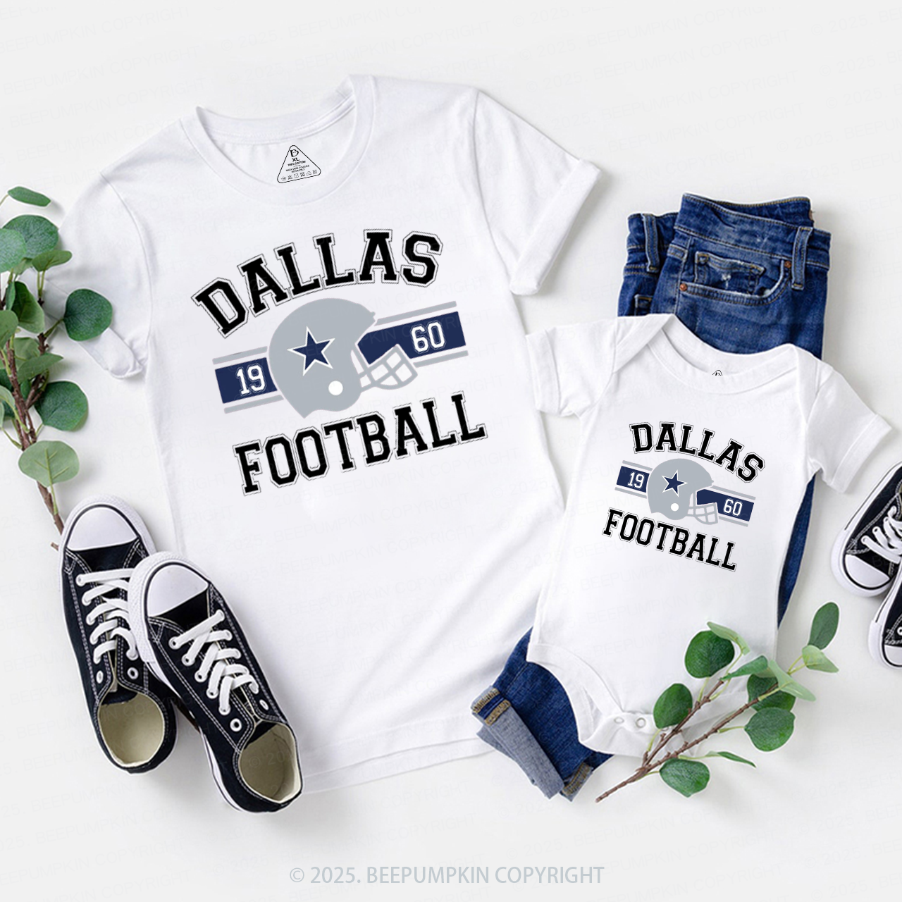 Vintage Sunday Football Family Matching Tees Beepumpkin