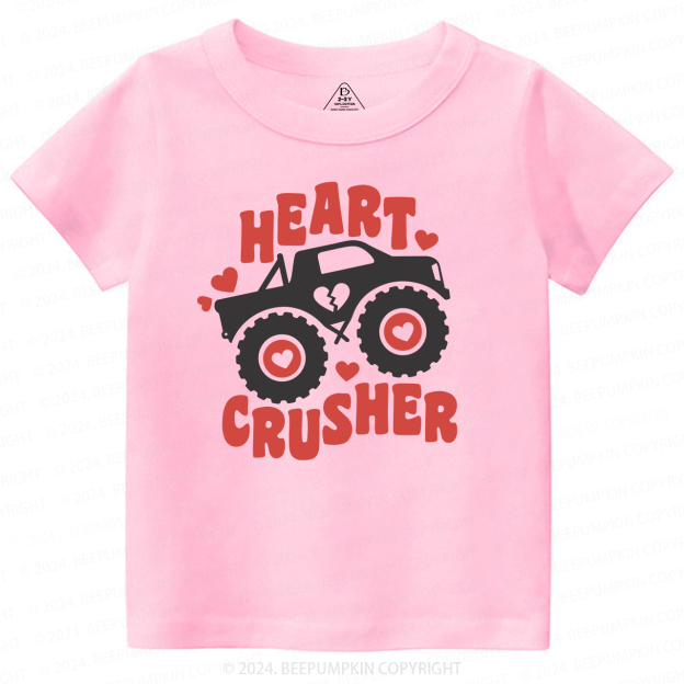 Heart Crusher Valentine's Day Toddler&Kids Tees Beepumpkin