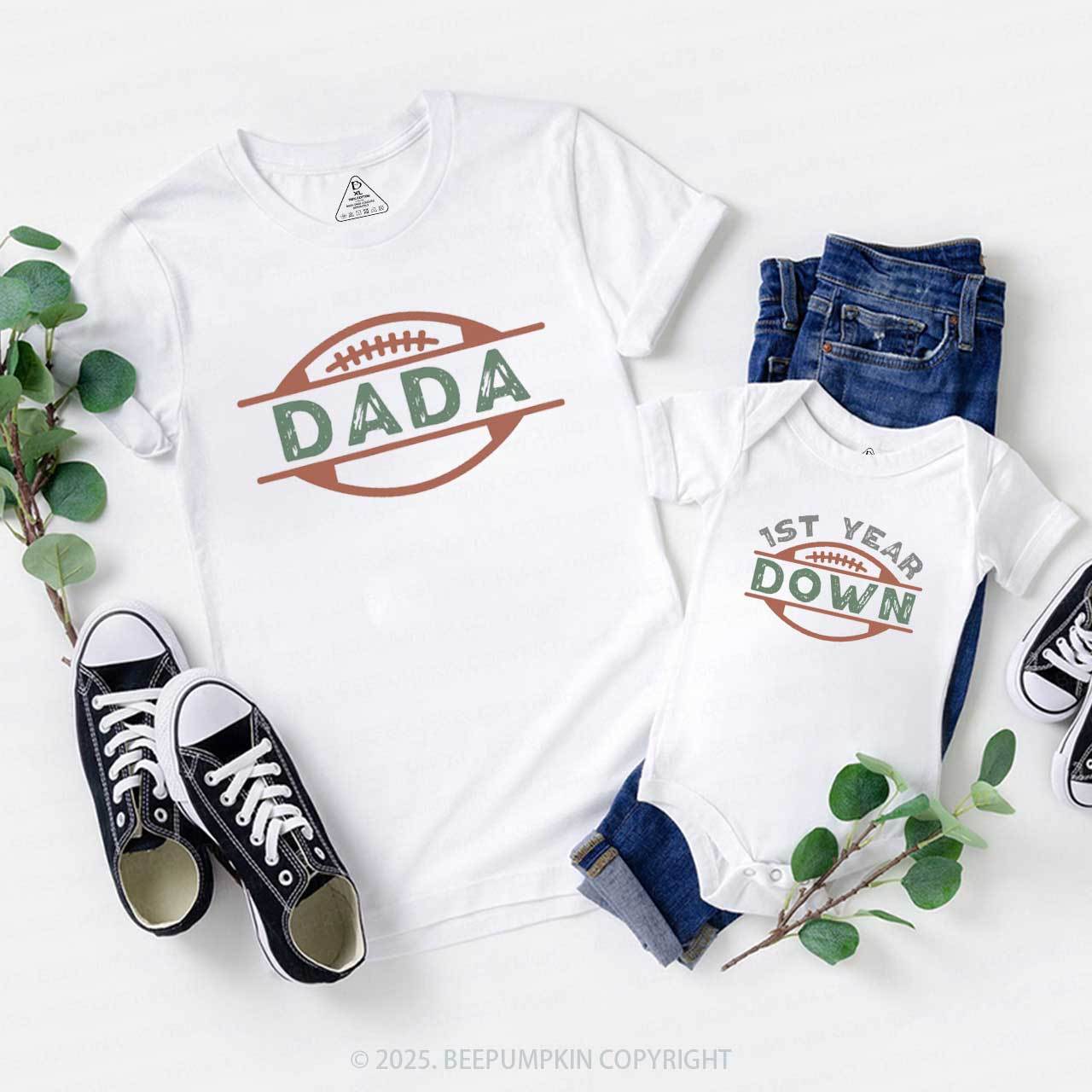 Football 1st Birthday Family Matching Tees Beepumpkin