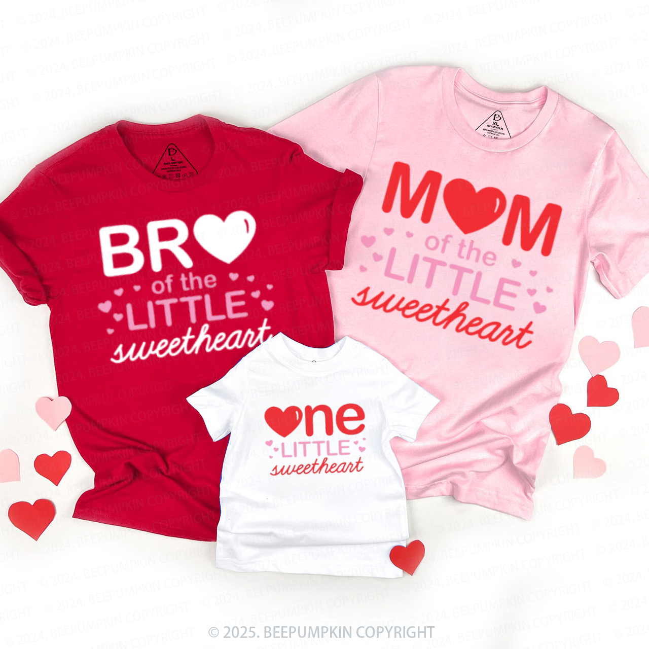 Valentine Heart First Birthday Family Matching Valentine's Shirts
