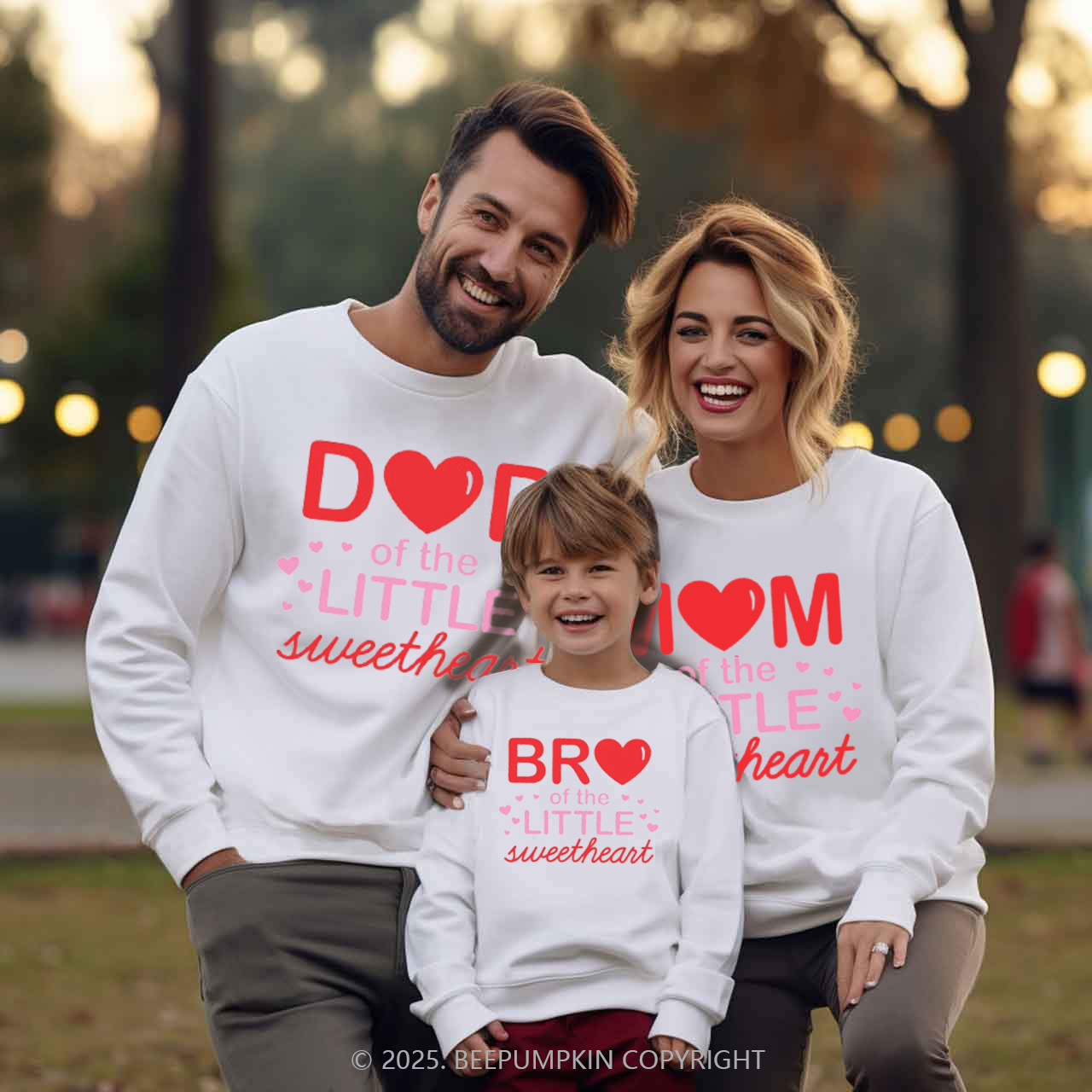 Valentine Heart First Birthday Matching Sweatshirts